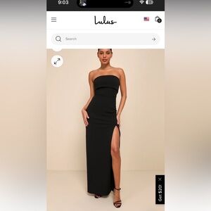 Lulus Black Strapless dress